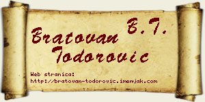 Bratovan Todorović vizit kartica